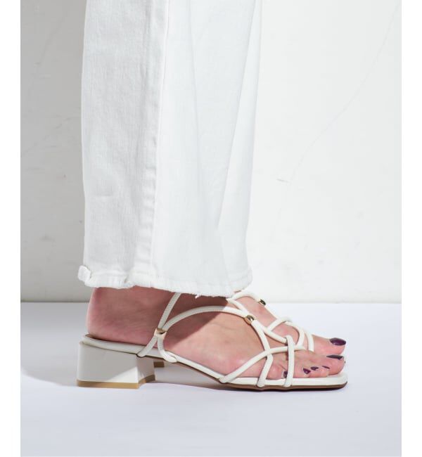 GRISE「《追加/WEB+一部店舗限定》GRISE3.5cmクロスメタルストリングサンダル」|サンダル|