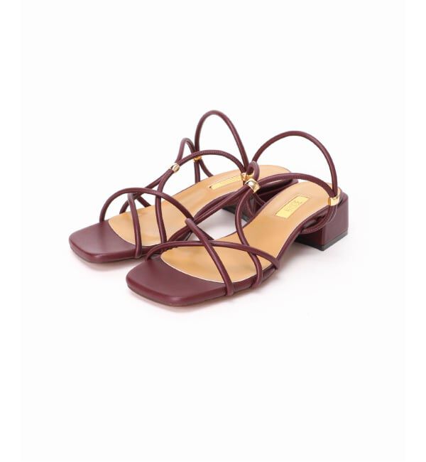 GRISE「《追加/WEB+一部店舗限定》GRISE3.5cmクロスメタルストリングサンダル」|サンダル|