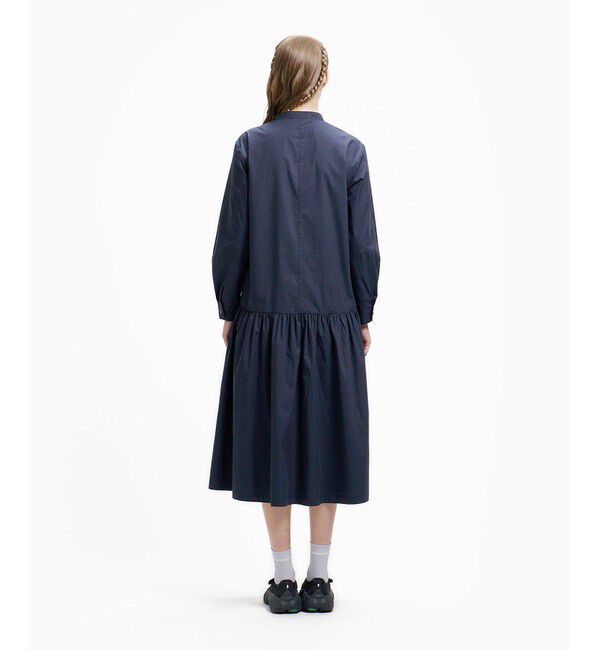 LACOSTE「バンドカラーロングシャツドレス / ストライプシャツワンピース」|ワンピース|