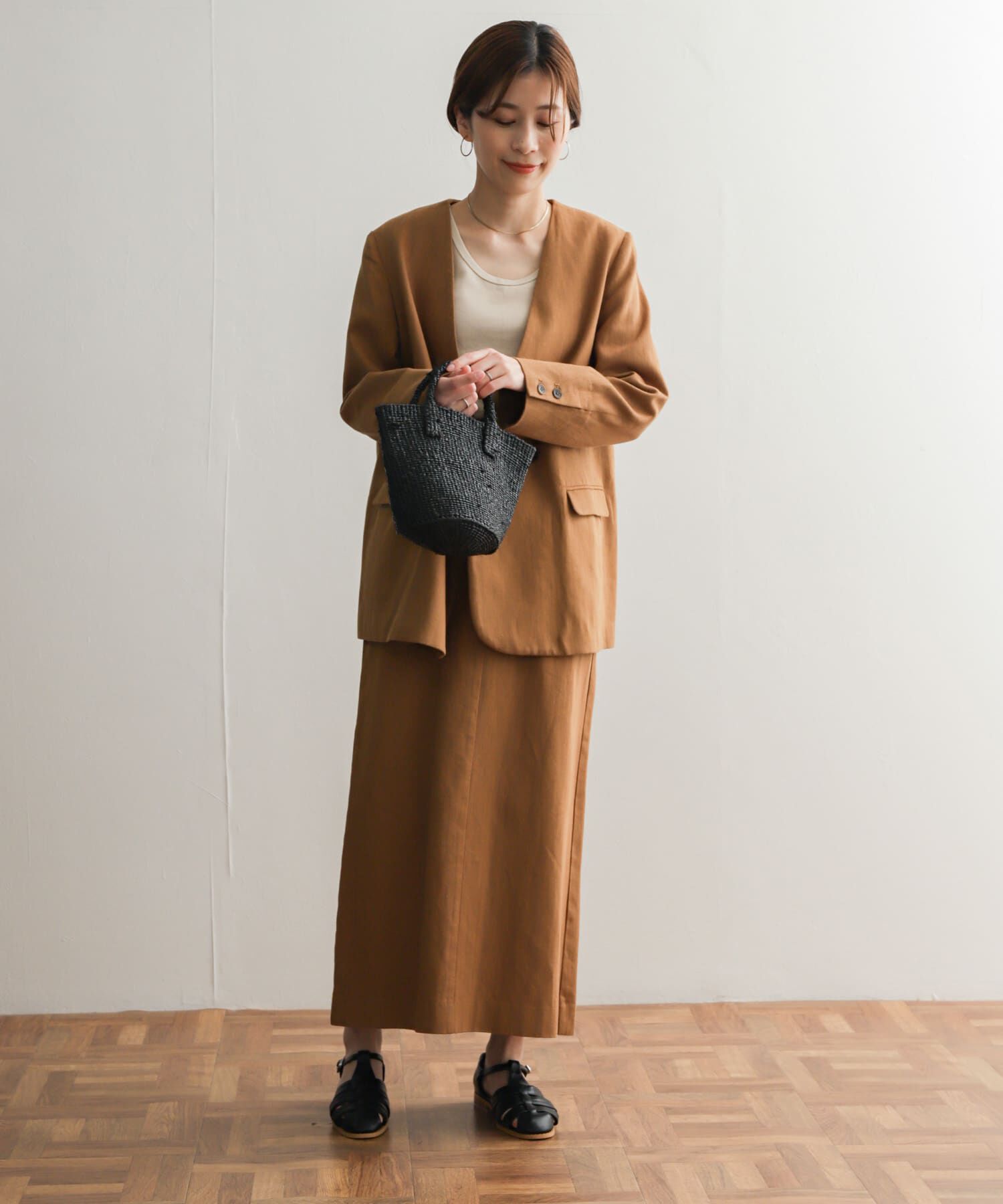 URBAN RESEARCH DOORS「コットンリネングルカスカート」|スカート|