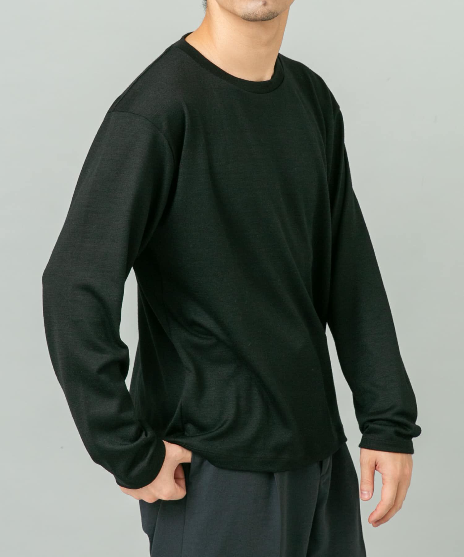 URBAN RESEARCH ROSSO「『マシンウォッシャブル』『XLサイズあり』ハイクオリティウールロンT」|Tシャツ・カットソー|