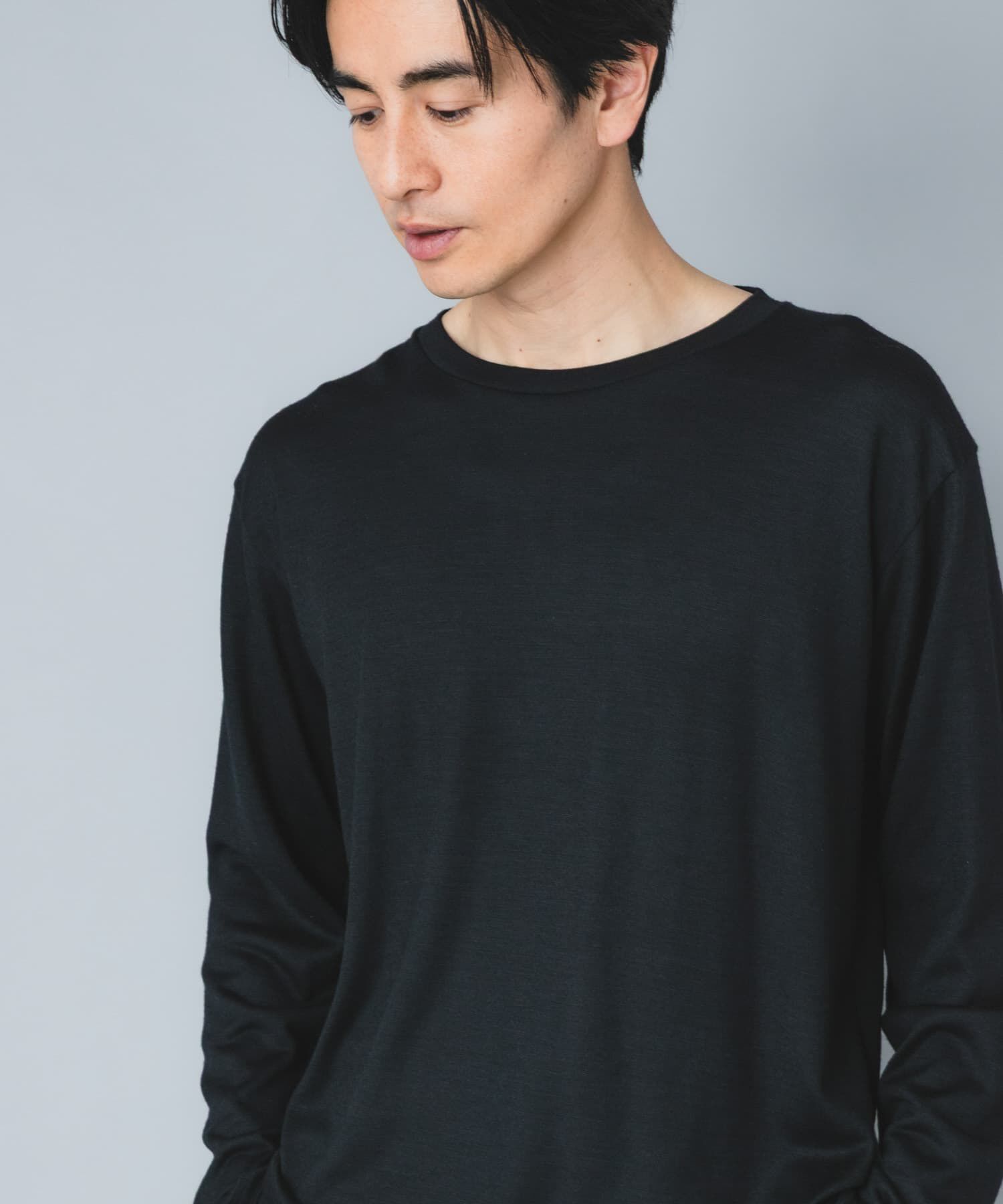 URBAN RESEARCH ROSSO「『マシンウォッシャブル』『XLサイズあり』ハイクオリティウールロンT」|Tシャツ・カットソー|