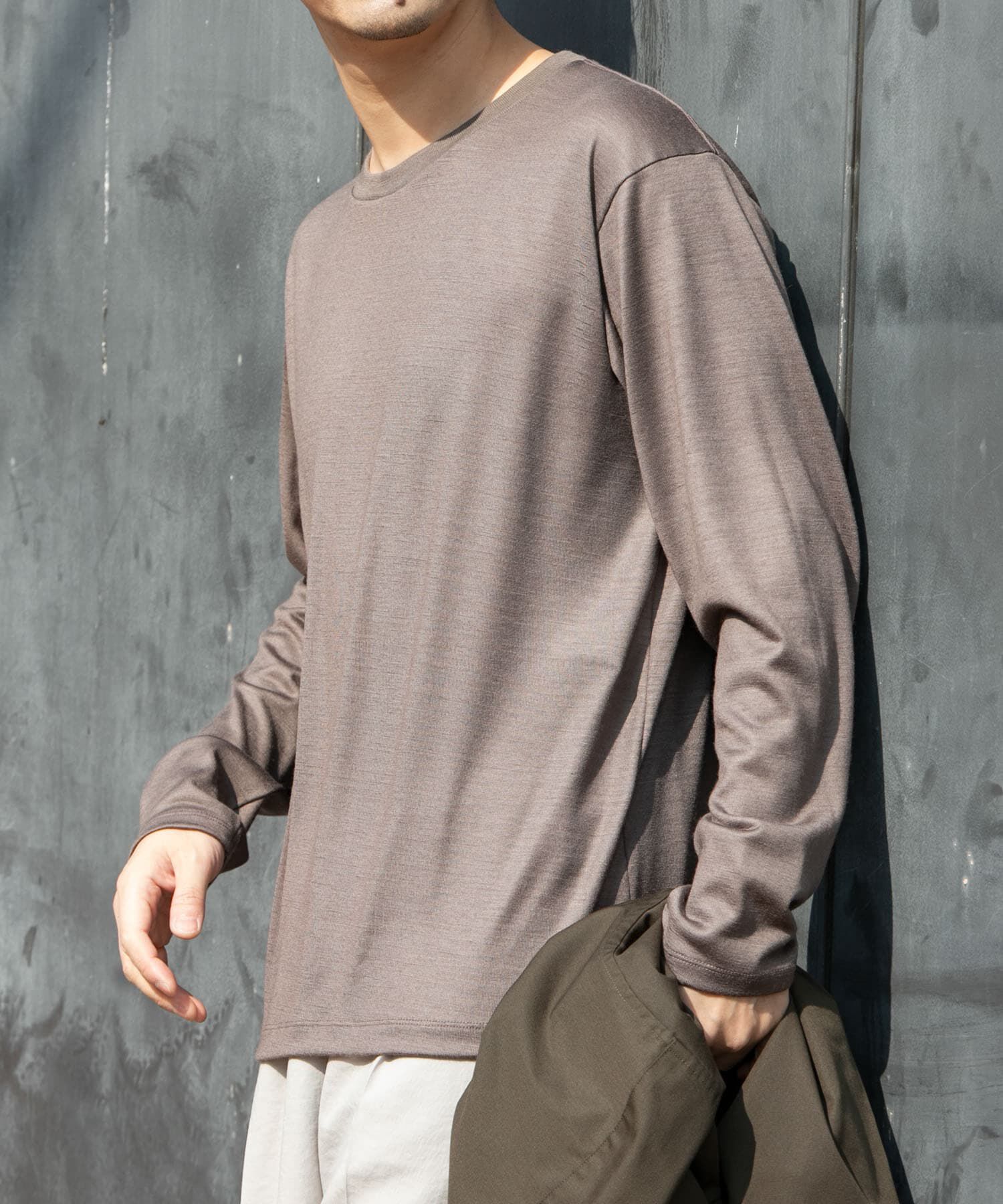 URBAN RESEARCH ROSSO「『マシンウォッシャブル』『XLサイズあり』ハイクオリティウールロンT」|Tシャツ・カットソー|