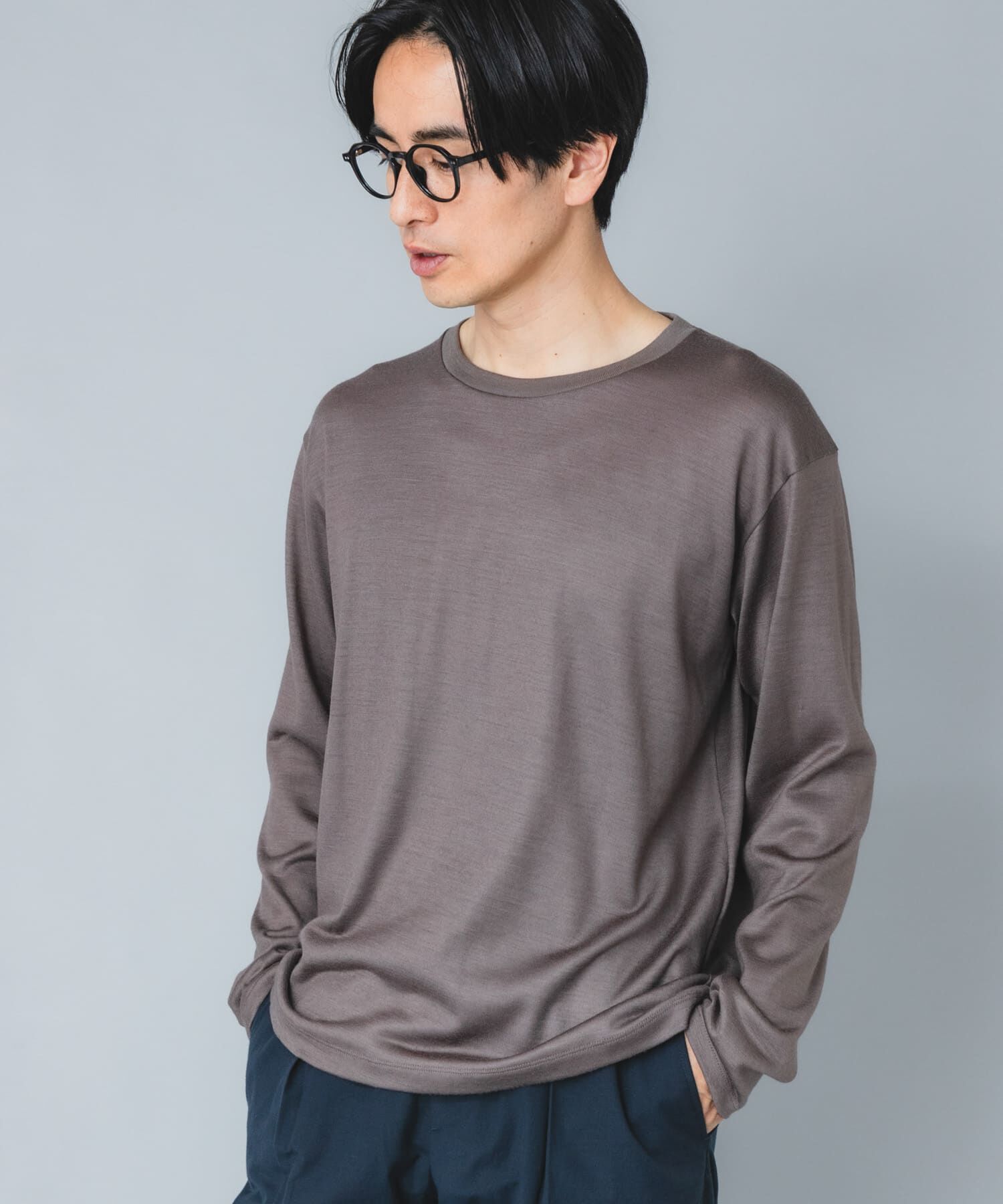 URBAN RESEARCH ROSSO「『マシンウォッシャブル』『XLサイズあり』ハイクオリティウールロンT」|Tシャツ・カットソー|