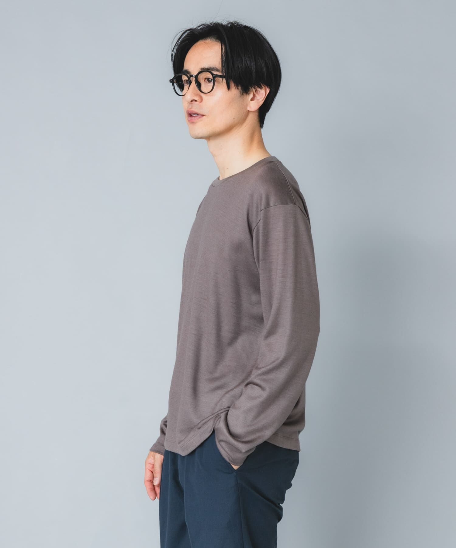 URBAN RESEARCH ROSSO「『マシンウォッシャブル』『XLサイズあり』ハイクオリティウールロンT」|Tシャツ・カットソー|
