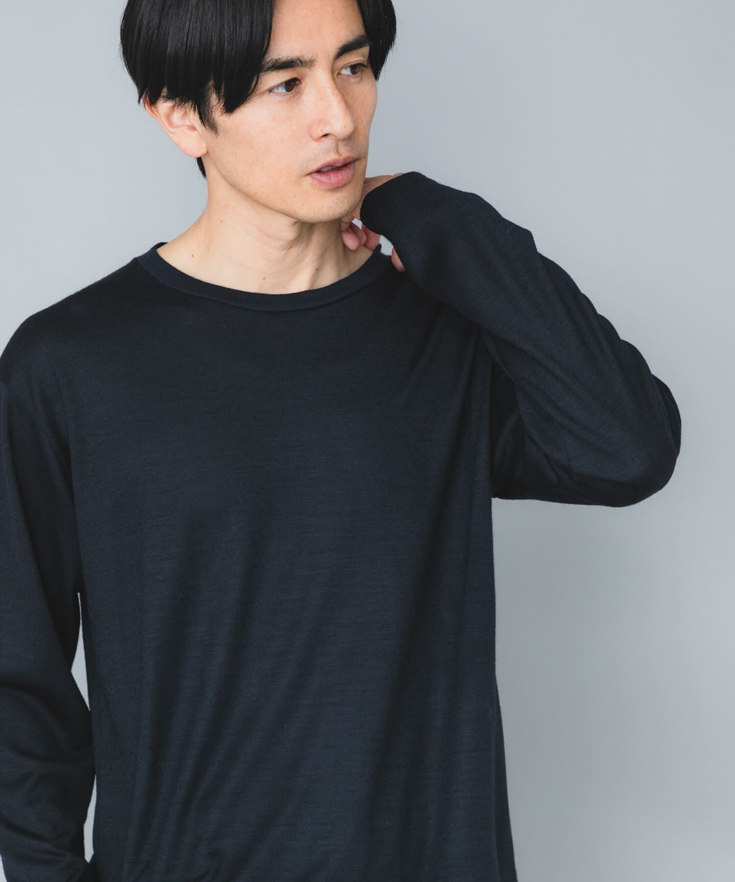 URBAN RESEARCH ROSSO「『マシンウォッシャブル』『XLサイズあり』ハイクオリティウールロンT」|Tシャツ・カットソー|
