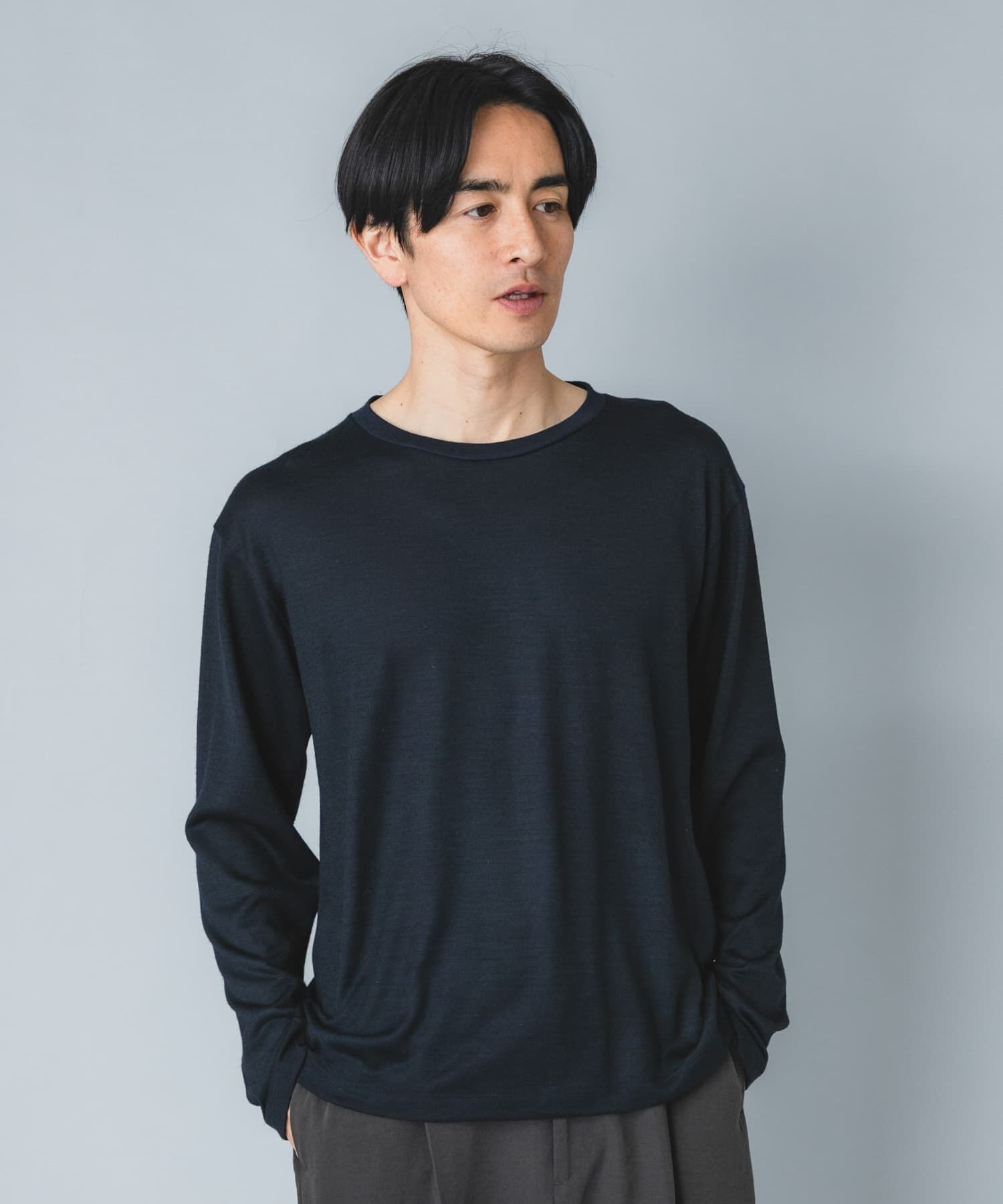 URBAN RESEARCH ROSSO「『マシンウォッシャブル』『XLサイズあり』ハイクオリティウールロンT」|Tシャツ・カットソー|