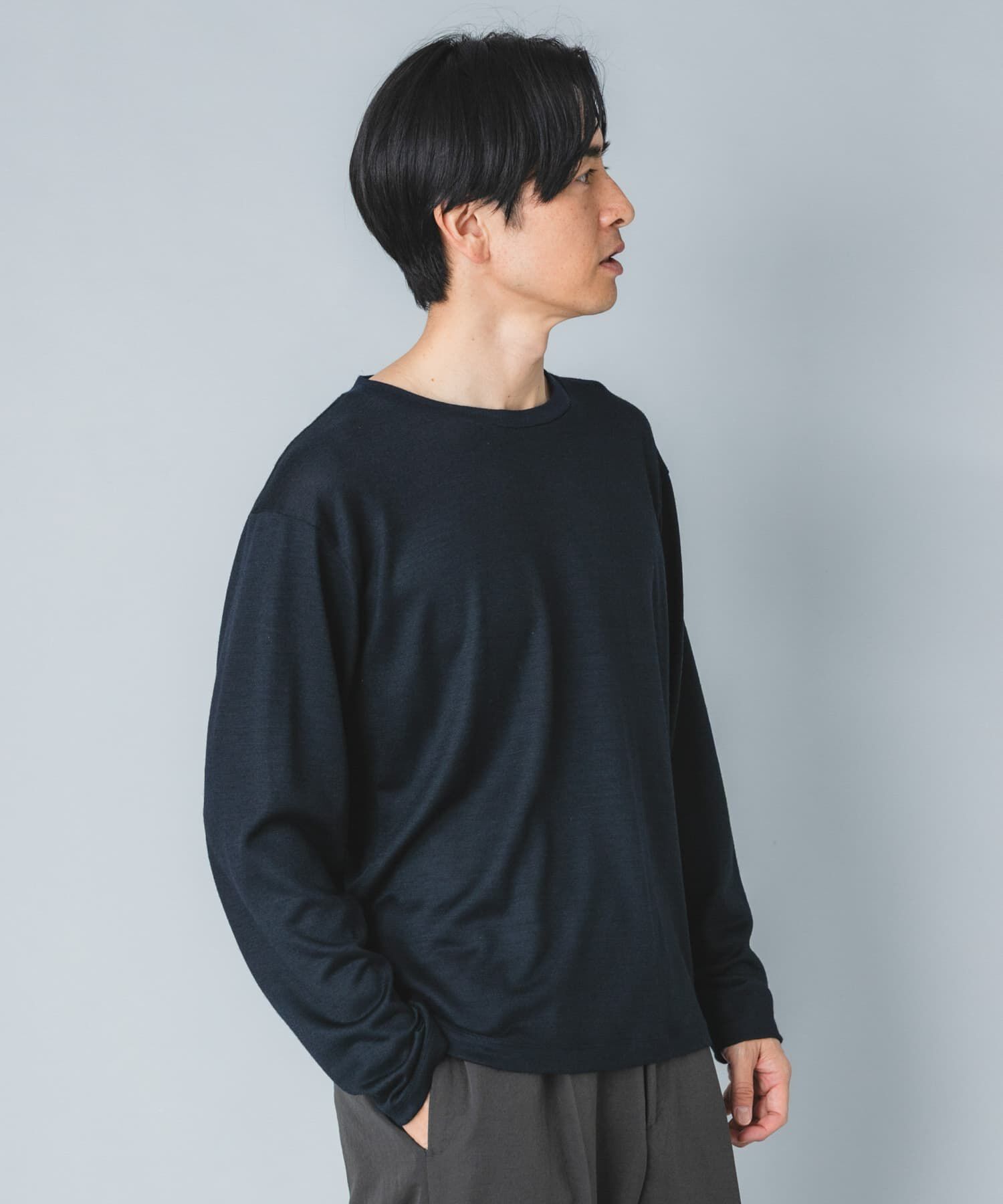 URBAN RESEARCH ROSSO「『マシンウォッシャブル』『XLサイズあり』ハイクオリティウールロンT」|Tシャツ・カットソー|