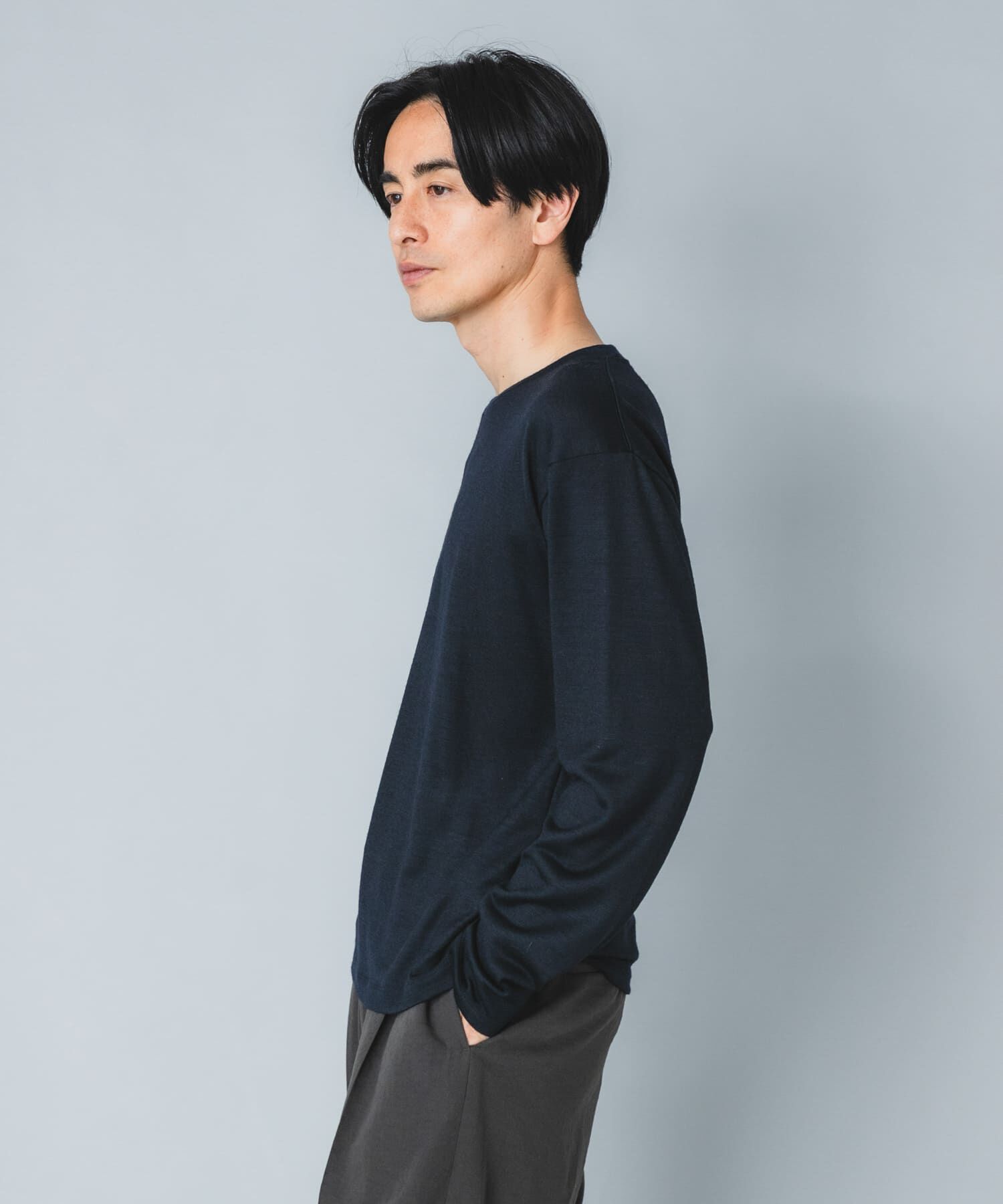 URBAN RESEARCH ROSSO「『マシンウォッシャブル』『XLサイズあり』ハイクオリティウールロンT」|Tシャツ・カットソー|