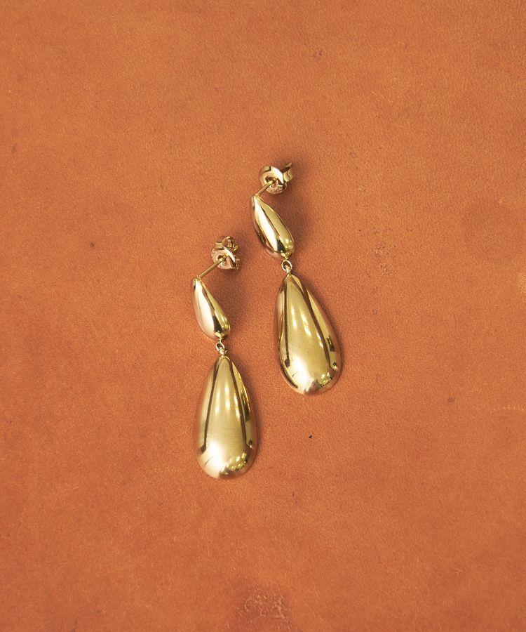 AMERICAN HOLIC「【ステンレス】ダブルドロップピアス」|ピアス|Gold
