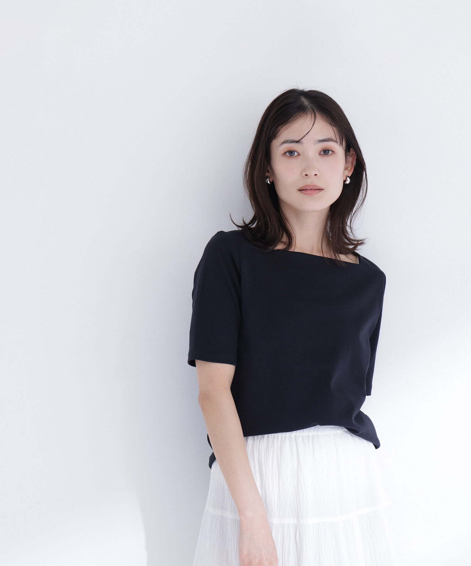  「ベーシックTシャツ スクエアネック」|Tシャツ・カットソー|