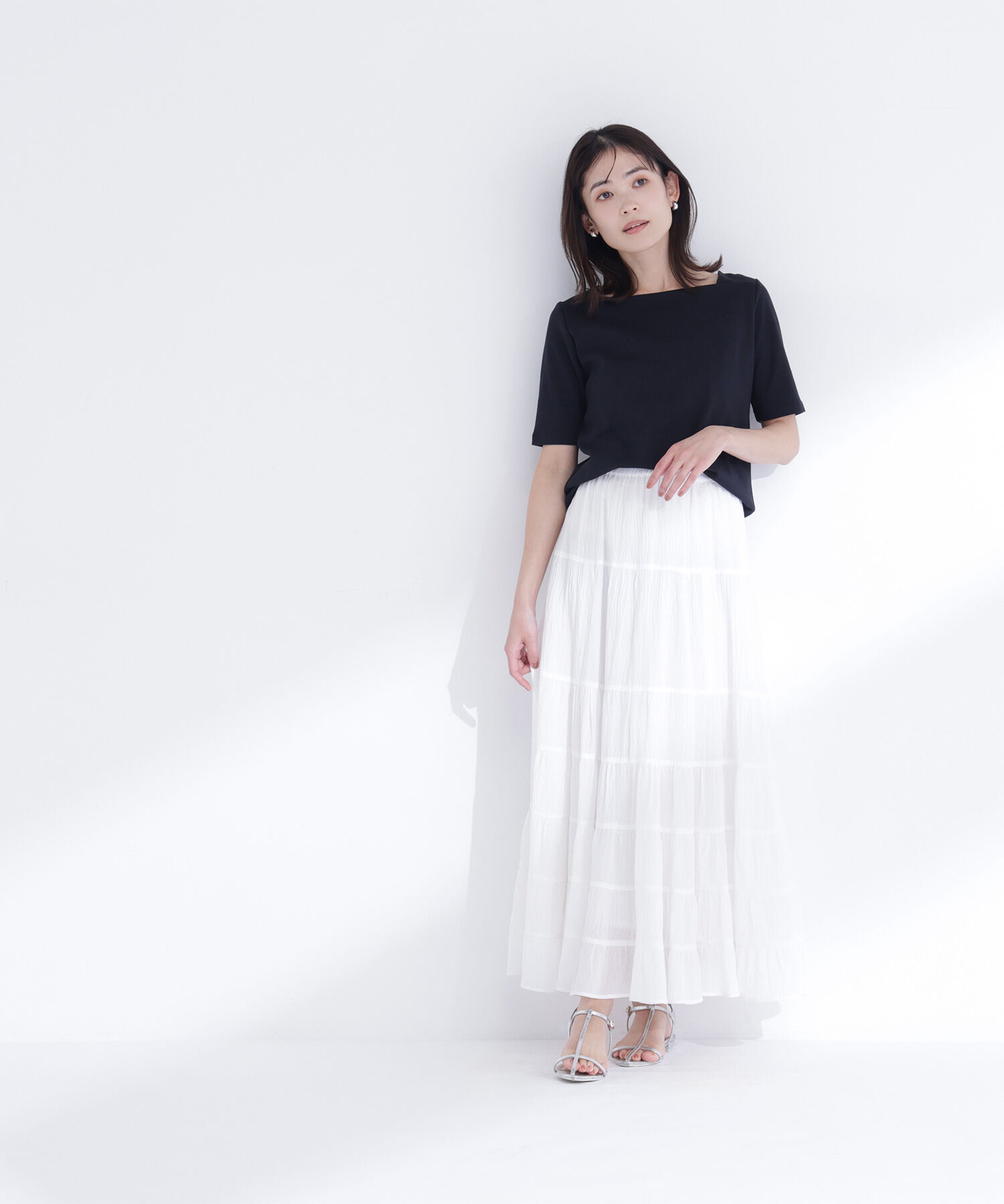  「ベーシックTシャツ スクエアネック」|Tシャツ・カットソー|