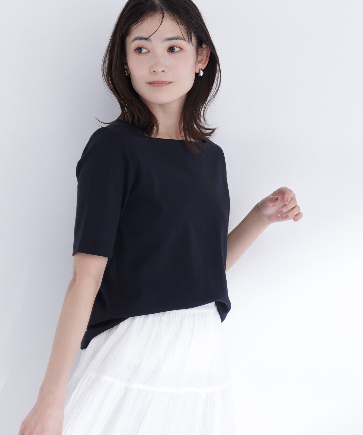  「ベーシックTシャツ スクエアネック」|Tシャツ・カットソー|