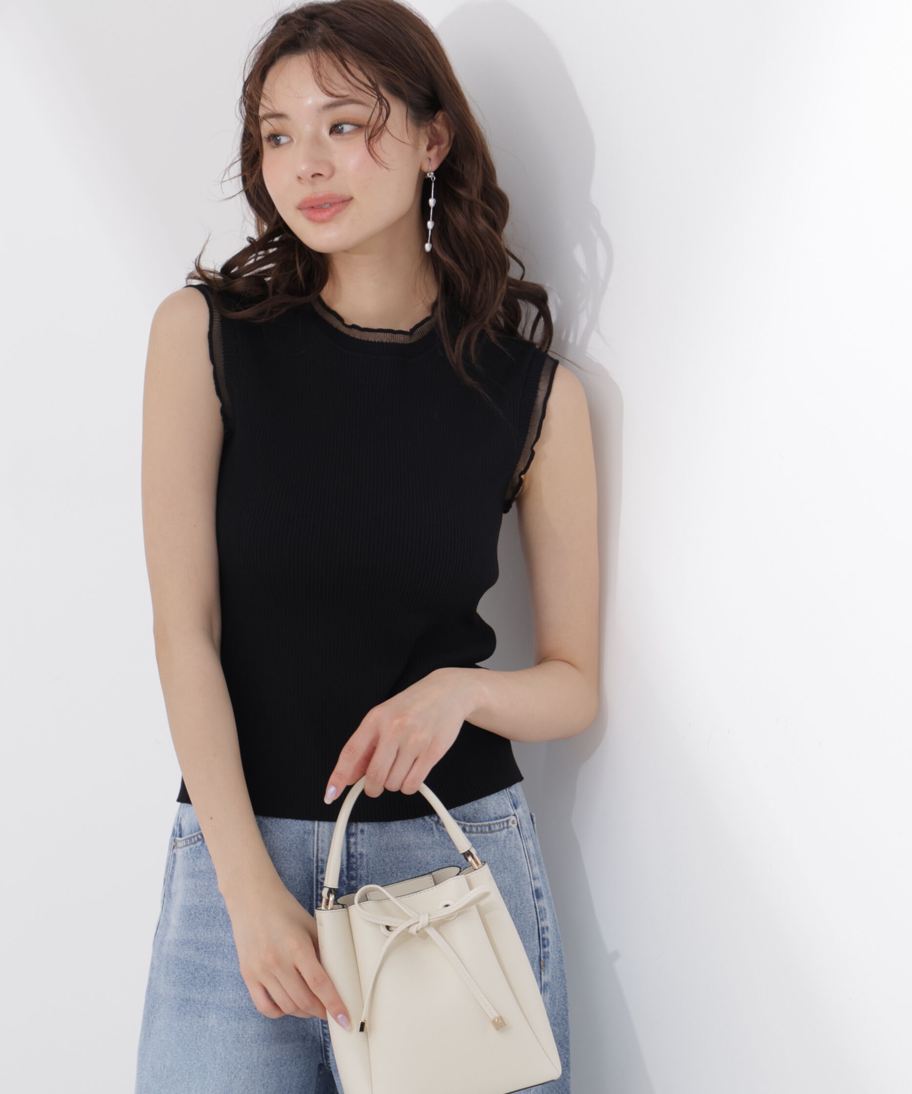PROPORTION BODY DRESSING「部分シアーノースリーニット」|ニット・セーター|