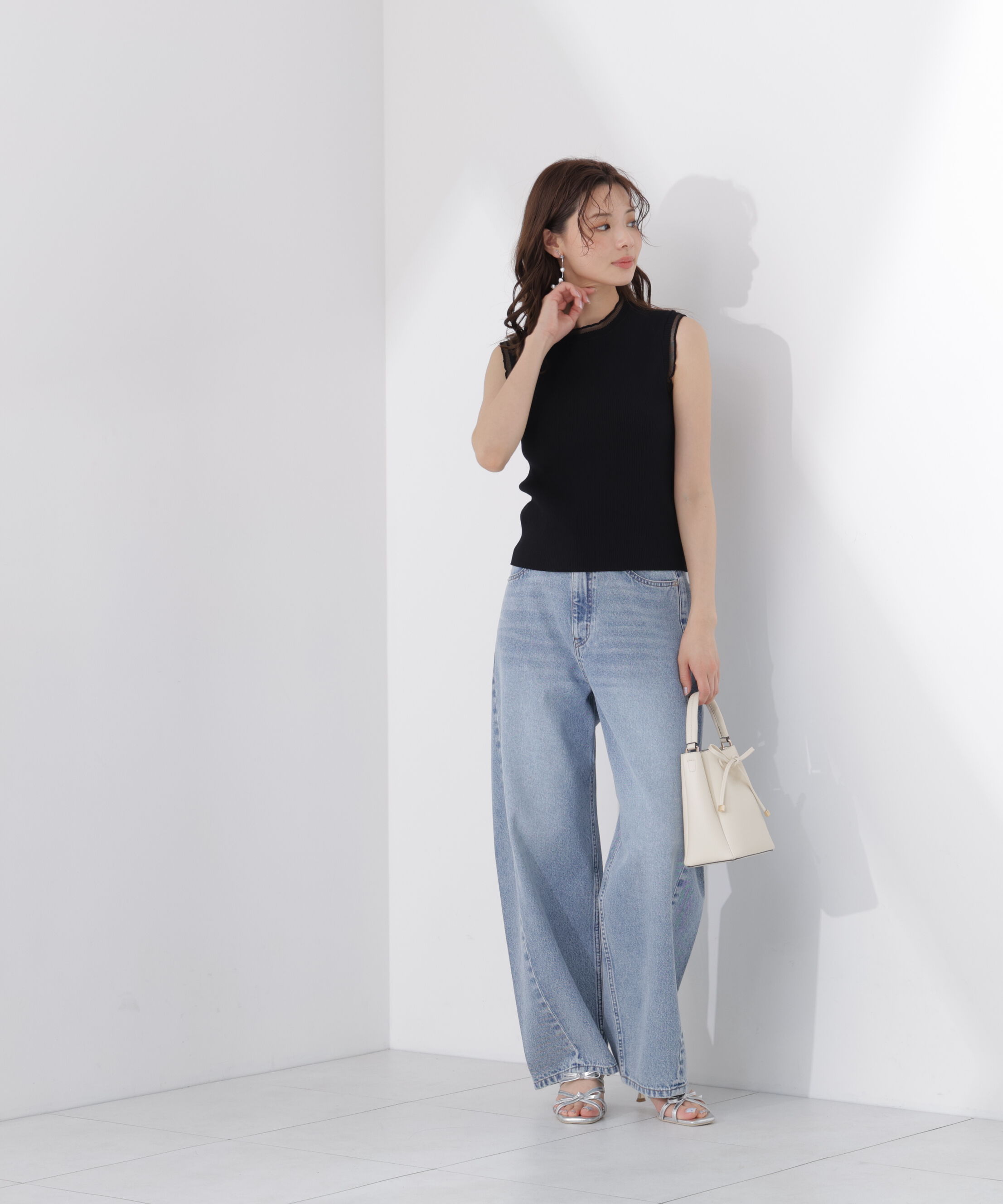 PROPORTION BODY DRESSING「部分シアーノースリーニット」|ニット・セーター|