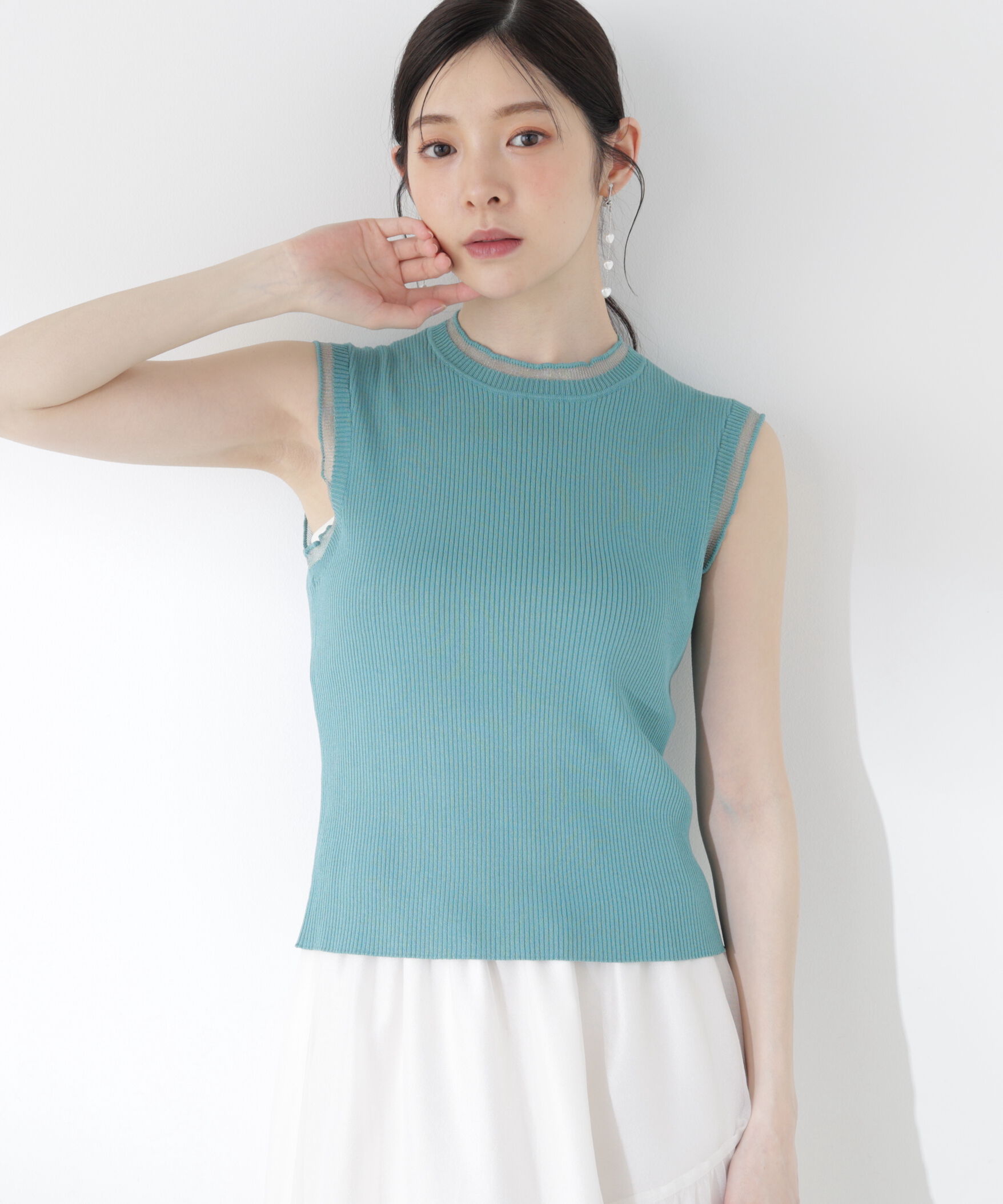 PROPORTION BODY DRESSING「部分シアーノースリーニット」|ニット・セーター|