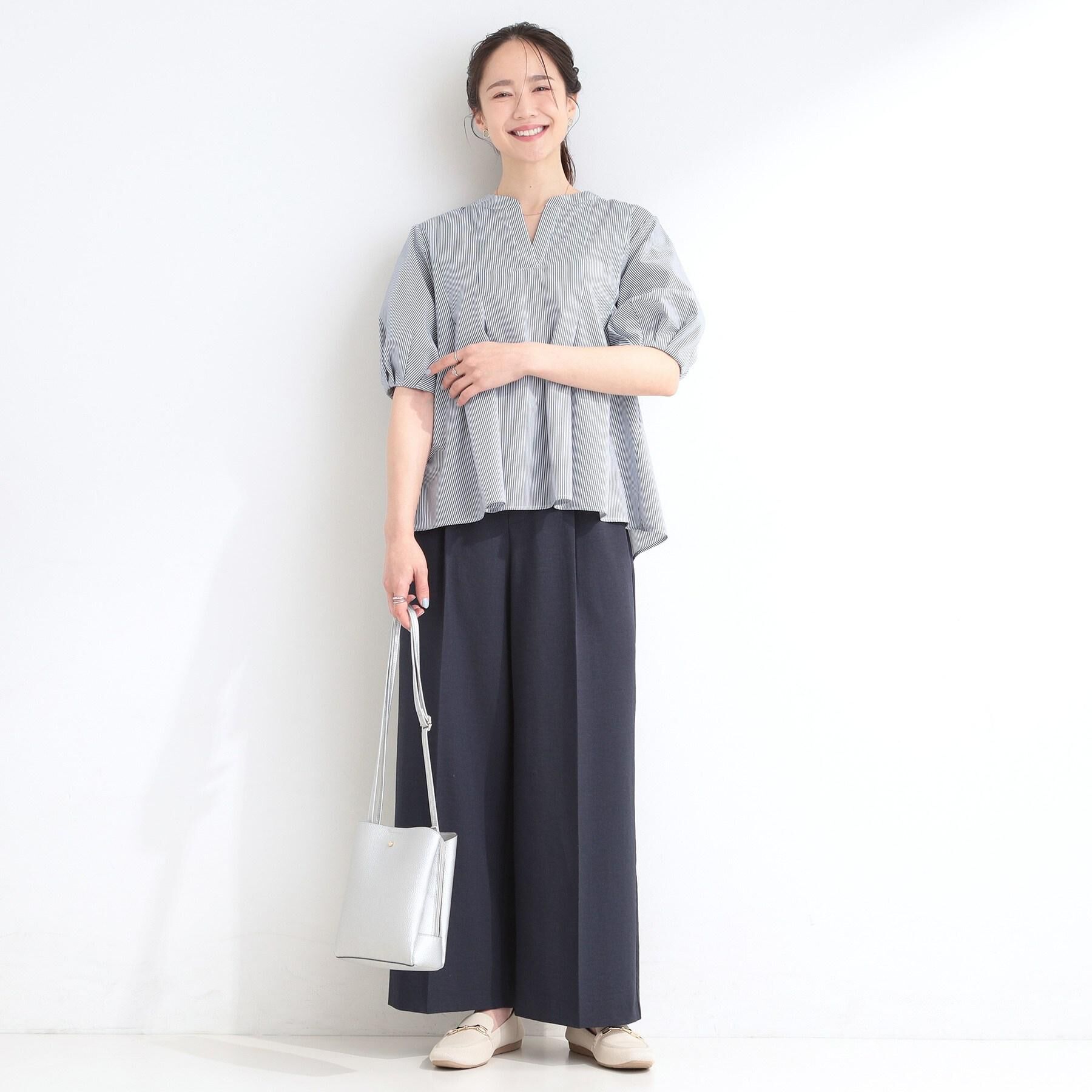 SHOO･LA･RUE「【洗濯機可/セットアップ可/UV/SS-LL】きちんとリラックス きれい見えワイドパンツ」|その他|