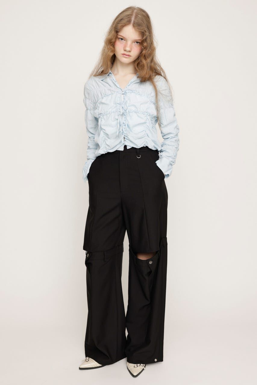 SLY「CUT OUT REMAKE STRAIGHT パンツ」|その他|BLK