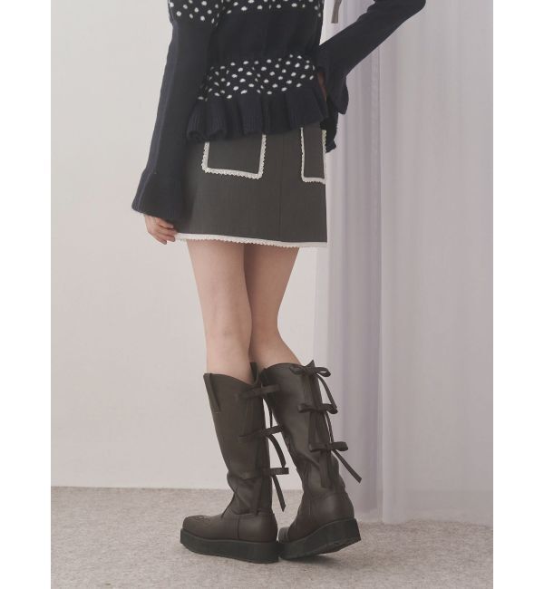 merry jenny「ribbon lace mini skirt」|スカート|