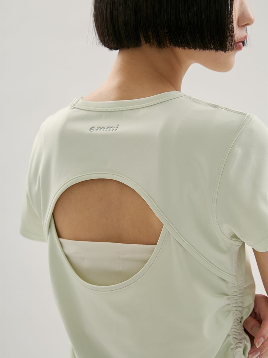emmi atelier「バックデザインTシャツ/UVカット」|Tシャツ・カットソー|