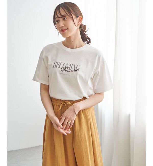 ikka「【接触冷感】ロゴフォトプリントTシャツ」|Tシャツ・カットソー|オフホワイト