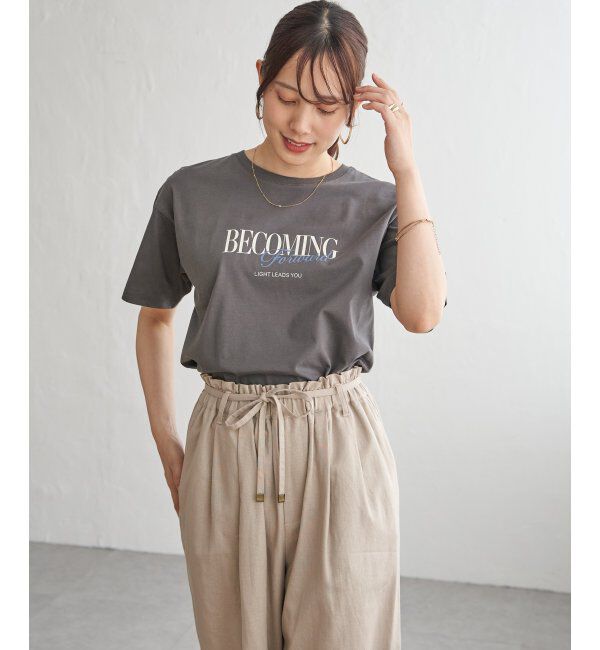 ikka「【接触冷感】ロゴフォトプリントTシャツ」|Tシャツ・カットソー|