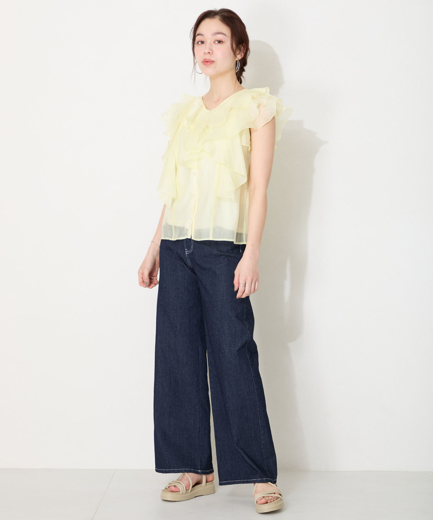 ORiental TRaffic「【WEB限定】チューブストラップスポーツサンダル/55204 厚底　スポサン 人気」|サンダル|