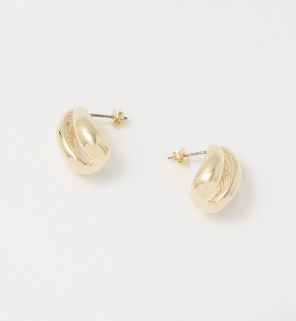 UNITED ARROWS green label relaxing「3ライン ハーフボール ピアス」|ピアス|GOLD