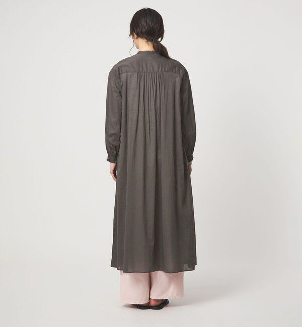 UNITED ARROWS green label relaxing「ギャザー ソリッド シャツワンピース」|ワンピース|