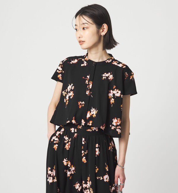 UNITED ARROWS green label relaxing「フラワー ヨーク フレア ブラウス マシンウォッシャブル・接触冷感」|シャツ・ブラウス|