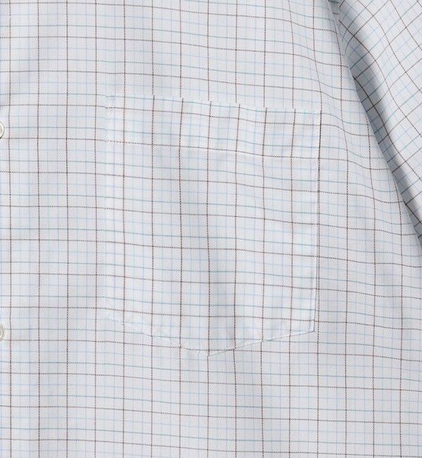 UNITED ARROWS green label relaxing「エブリット TC パナマ チェック スタンダード ボタンダウン ショートスリーブ シャツ -イージーアイロン・」|シャツ・ブラウス|
