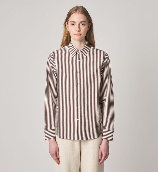 STEVEN ALAN「＜Steven Alan＞コットン キュプラ ストライプ シャツ」|シャツ・ブラウス|