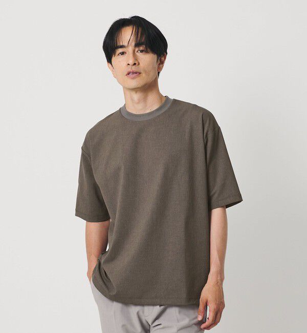 BEAUTY&YOUTH UNITED ARROWS「フラックス ライク アジャスト クルーネック Tシャツ 吸水速乾 ストレッチ 通気性」|Tシャツ・カットソー|