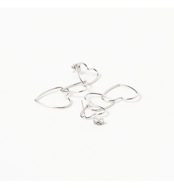 Ray BEAMS 「コネクト ハート ピアス」|ピアス|