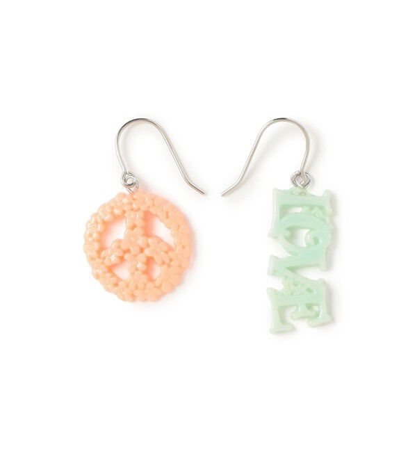 Ray BEAMS 「ラブ＆ピース ピアス」|ピアス|BLUE/ORG