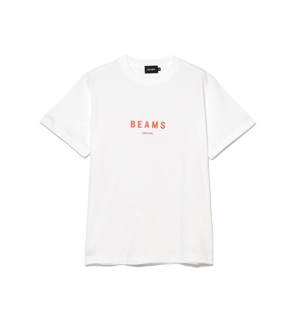 BEAMS「BEAMS｜BEAMS ロゴ Tシャツ｜ 半袖｜コットン100％｜ロゴT クルーネック｜ベーシックフィット」|Tシャツ・カットソー|