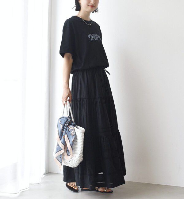SHIPS for women「【累計販売数7.5万枚突破!!】【WEB限定】 SHIPS ラウンド プリント ロゴ TEE」|Tシャツ・カットソー|