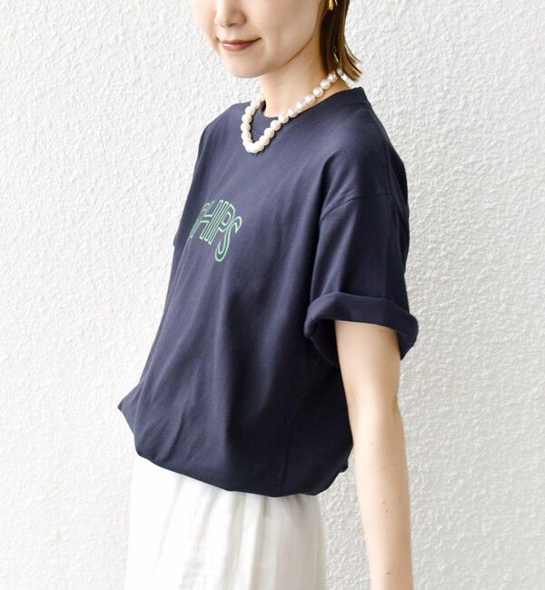 SHIPS for women「【累計販売数7.5万枚突破!!】【WEB限定】 SHIPS ラウンド プリント ロゴ TEE」|Tシャツ・カットソー|