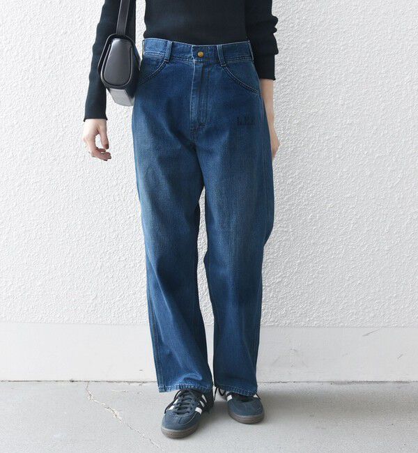 SHIPS any「【SHIPS any別注】Lee: バック レースアップ デニム パンツ 25SS」|デニム|ブルー