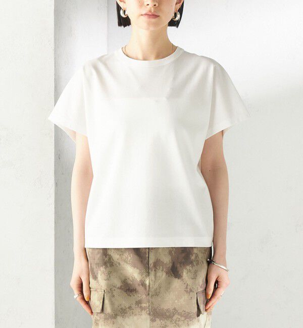 SHIPS for women「《一部追加予約》〈接触冷感〉ポンチ ドルマン TEE」|Tシャツ・カットソー|