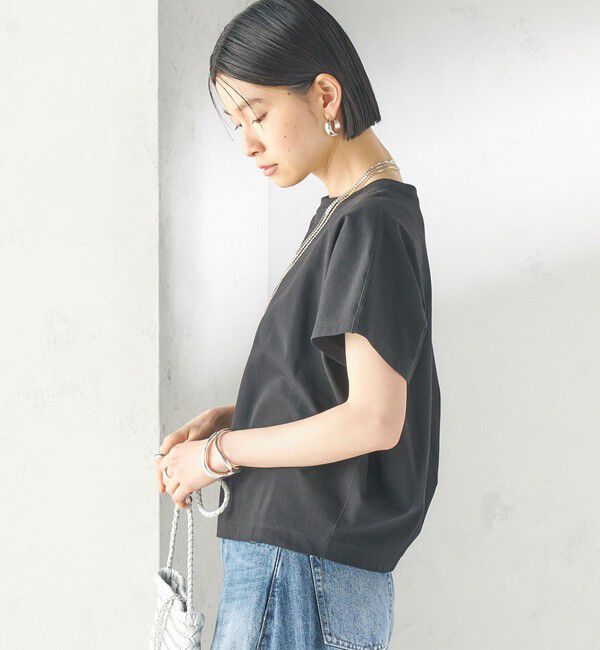 SHIPS for women「《一部追加予約》〈接触冷感〉ポンチ ドルマン TEE」|Tシャツ・カットソー|