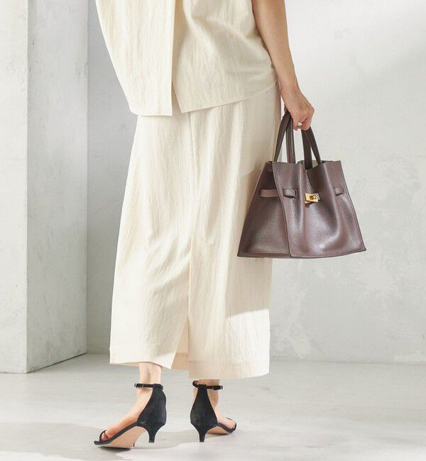 SHIPS for women「《予約》【実力派ベーシック】〈手洗い可能〉レーヨン ナイロン ポケット デザイン Iライン スカート」|タイト|