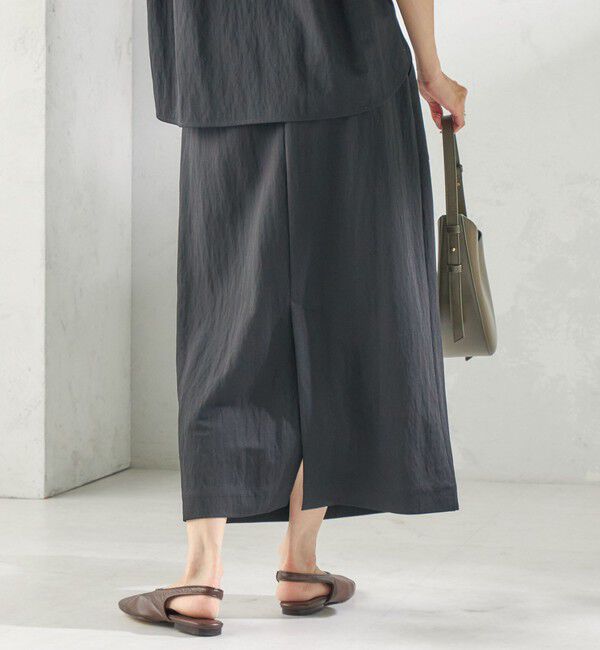 SHIPS for women「《予約》【実力派ベーシック】〈手洗い可能〉レーヨン ナイロン ポケット デザイン Iライン スカート」|タイト|