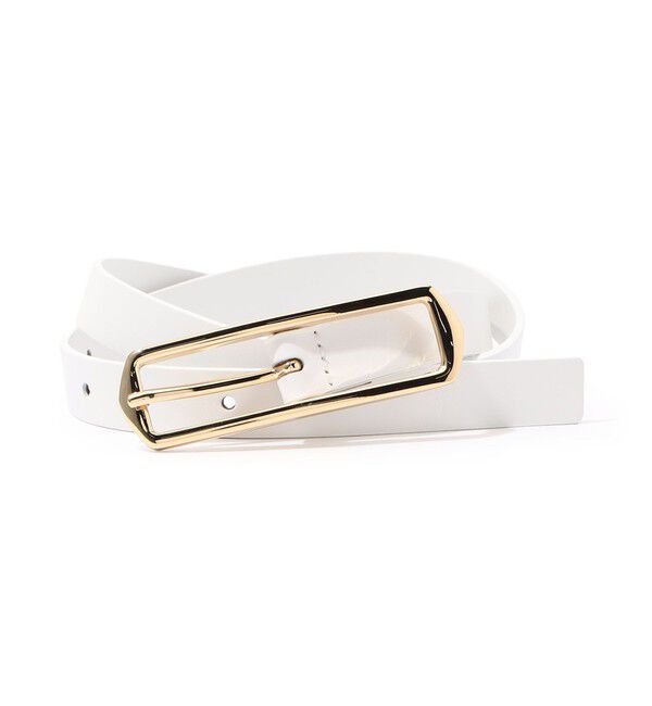 TOMORROWLAND GOODS「LEFIJE SQUARE レザーベルト」|ベルト|11 ホワイト
