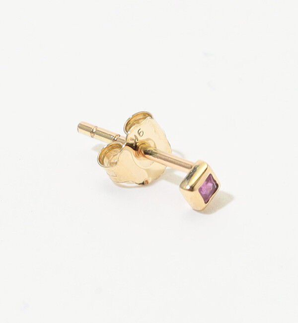 TOMORROWLAND GOODS「Metier Mini Bezel Set Princess Gemstone Studs 片耳ピアス」|ピアス|