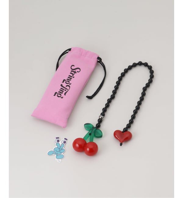 JOINT WORKS「String Ting / ストリング ティング Cherry Drop Obsidian Charm」|キーケース|