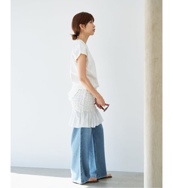 IENA「venit/ヴェニット SMOCKING CHECK SK スカート VEG5628A」|スカート|
