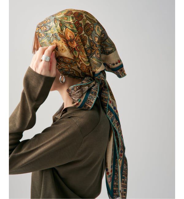 VERMEIL par iena「《追加》PIERRE LOUIS MASCIA ピエール ルイマーシャ Scarf 65x120cm 517550/101」|バンダナ・スカーフ|