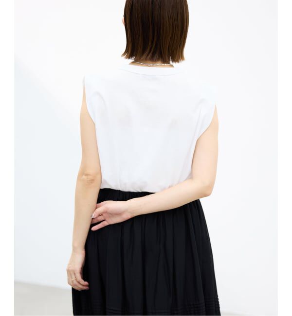 IENA「ATON/エイトン FRESCA SINGLEJERSEY NS ノースリーブ」|Tシャツ・カットソー|