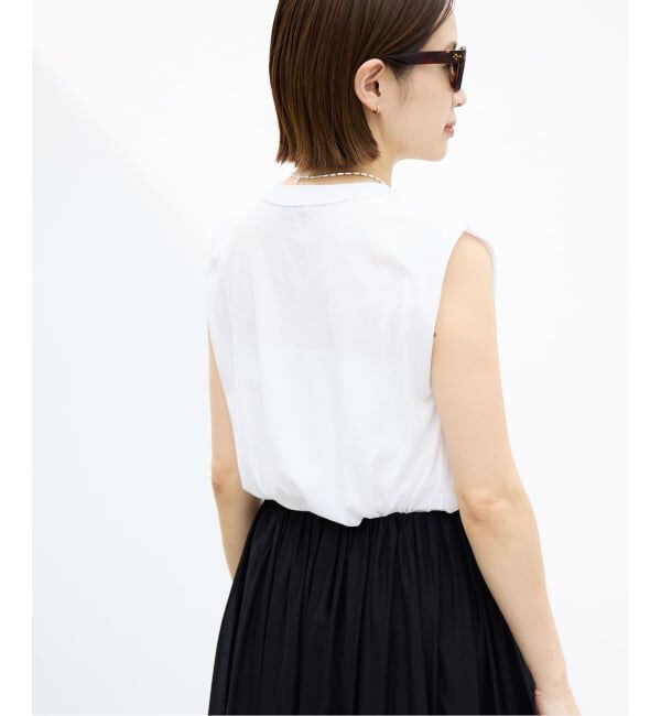 IENA「ATON/エイトン FRESCA SINGLEJERSEY NS ノースリーブ」|Tシャツ・カットソー|